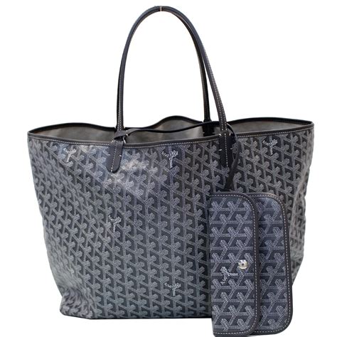 goyard saint louis tote goyardine gm black